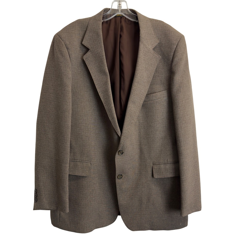Vintage Levis Action Suit Blazer Mens 42R Brown Two Button Sport Coat Heathered